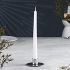 Подсвечник "Круг" металл на одну свечу, 7х3 см, хром - Фото 1