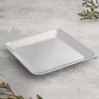 Подсвечник "Тарелка квадратная" металл на одну свечу,  10х1,1 см, хром - фото 22951638