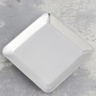 Подсвечник "Тарелка квадратная" металл на одну свечу, 12,6х1,3 см, хром - Фото 3