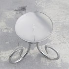 Подсвечник "Весел Н" металл на одну свечу, 9,5х7,6 см, хром - фото 22951645