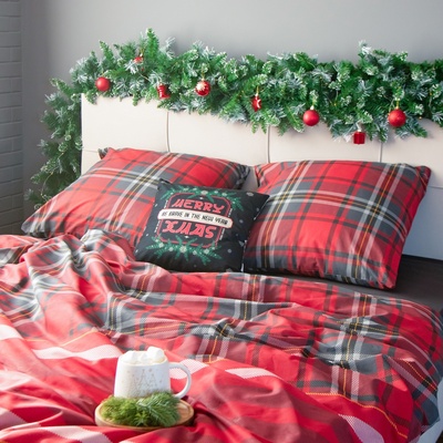 Постельное бельё "Этель" 1.5 сп Scottish holidays 143х215 см,150х214 см, 70х70 см 2 шт,бязь 125 г/м2