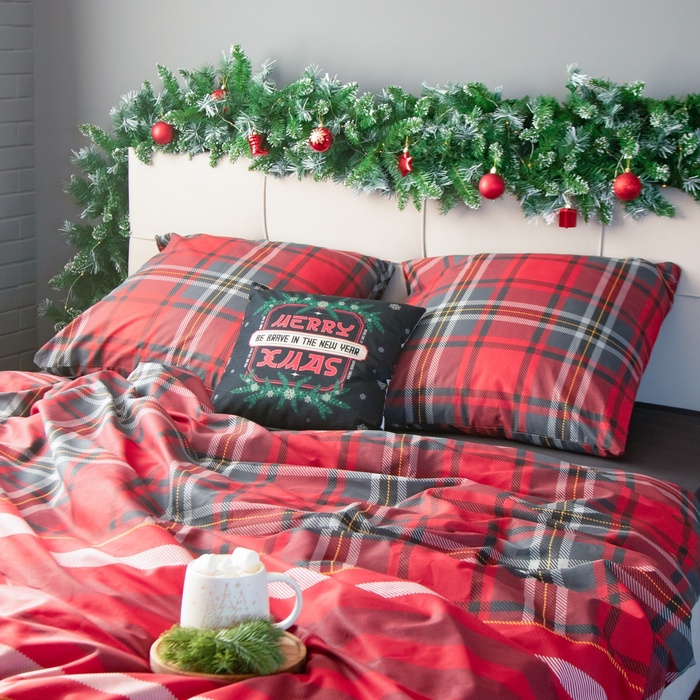 Постельное бельё "Этель" дуэт Scottish holidays 143х215 см 2 шт,220х240 см,70х70 см 2 шт,бязь 125 г/м2 - Фото 1