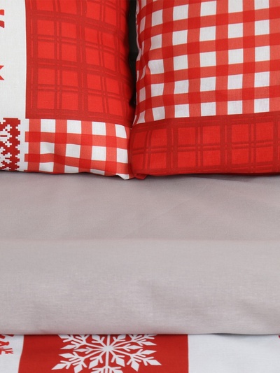 Постельное бельё 1.5-спальное «Этель» New Year's patchwork, бязь