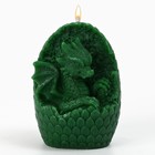 Свеча интерьерная фигурная «Дракон в яйце», зелёная, без аромата - фото 11169693