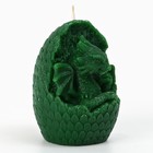 Свеча интерьерная фигурная «Дракон в яйце», зелёная, без аромата - Фото 2