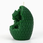 Свеча интерьерная фигурная «Дракон в яйце», зелёная, без аромата - Фото 4
