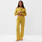 Комплект женский (рубашка, брюки) KAFTAN "Basic" р. 52-54, охра - фото 806336273