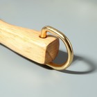 Ручки для сумки деревянные, с полукольцами, 10.3×8 см, 2 шт., цвет бежевый, золотой - Фото 4
