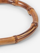 Ручка для сумки, бамбук, с полукольцами, 13.5×10.5 см, цвет бежевый/золотой - Фото 4