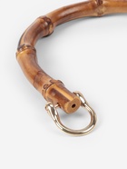 Ручка для сумки, бамбук, с полукольцами, 13.5×10.5 см, цвет бежевый/золотой - Фото 5