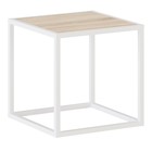 Стол тумба 1, 400х400х400, Белый муар/Дуб сонома - Фото 6