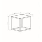 Стол тумба 1, 400х400х400, Белый муар/Дуб сонома - Фото 7