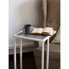 Стол придиванный Мини, 400х400х650, Белый муар/Метрополитан Грей - Фото 2