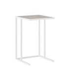 Стол придиванный Мини, 400х400х650, Белый муар/Метрополитан Грей - Фото 4