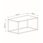 Стол журнальный Лофт со стеклом, 941х488х488, Белый муар/Стекло бесцветное - Фото 5