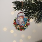 Декор новогодний «Дед мороз с драконом» 6,8 х 7,9 - фото 320374096