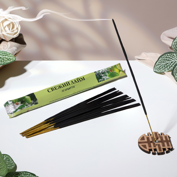 Благовония "Агарбатти Свежий лайм", 8 палочек в мягкой упаковке