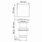 Донный клапан для раковины WasserKRAFT A165, Push-up, перелив, латунь, золото - Фото 2