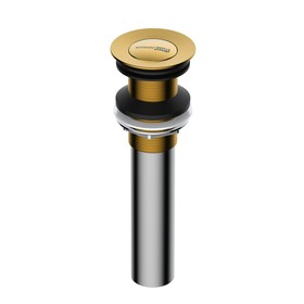 Донный клапан для раковины WasserKRAFT A252, без перелива, латунь, золото