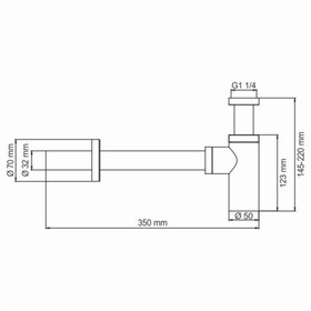 Сифон для раковины WasserKRAFT A093, 1 1/4