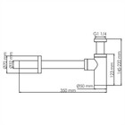 Сифон для раковины WasserKRAFT A173, 1 1/4" x 32 мм, латунь, золото - Фото 2