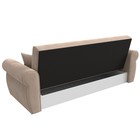 Прямой диван «Лига 019», механизм книжка, велюр, цвет бежевый  (артикул 10077819)  большой выбор товаров оптом и в розницу по низким ценам с доставкой