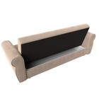 Прямой диван «Лига 019», механизм книжка, велюр, цвет бежевый  (артикул 10077819)  большой выбор товаров оптом и в розницу по низким ценам с доставкой