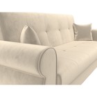 Прямой диван «Лига 019», механизм книжка, микровельвет, цвет бежевый - Фото 4
