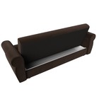 Прямой диван «Лига 019», механизм книжка, микровельвет, цвет коричневый  (артикул 10077824)  большой выбор товаров оптом и в розницу по низким ценам с доставкой