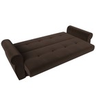 Прямой диван «Лига 019», механизм книжка, микровельвет, цвет коричневый  (артикул 10077824)  большой выбор товаров оптом и в розницу по низким ценам с доставкой