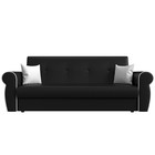 Прямой диван «Лига 019», механизм книжка, экокожа, цвет чёрный / белый - Фото 2
