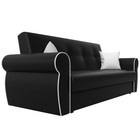 Прямой диван «Лига 019», механизм книжка, экокожа, цвет чёрный / белый - Фото 3