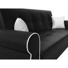 Прямой диван «Лига 019», механизм книжка, экокожа, цвет чёрный / белый - Фото 4