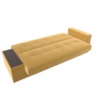 Прямой диван «Лига 020», книжка, стол слева, микровельвет, цвет жёлтый / коричневый - Фото 8
