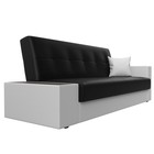 Прямой диван «Лига 020», механизм книжка, стол слева, экокожа, цвет чёрный / белый - Фото 3