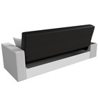 Прямой диван «Лига 020», механизм книжка, стол слева, экокожа, цвет чёрный / белый - Фото 6