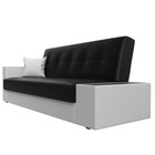 Прямой диван «Лига 020», механизм книжка, стол справа, экокожа, цвет чёрный / белый - Фото 3