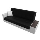 Прямой диван «Лига 020», механизм книжка, стол справа, экокожа, цвет чёрный / белый - Фото 5