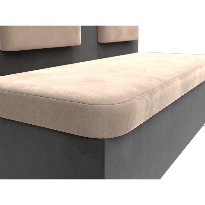 Кухонный диван «Маккон», 2-х местный, велюр, цвет бежевый / серый - фото 1907863008