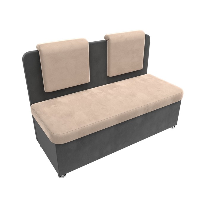 Кухонный диван «Маккон», 2-х местный, велюр, цвет бежевый / серый - фото 1907863011