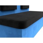 Кухонный диван «Маккон», 2-х местный, велюр, цвет чёрный / голубой - Фото 4