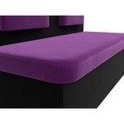 Кухонный диван «Маккон», 2-х местный, микровельвет, цвет фиолетовый / чёрный - Фото 4