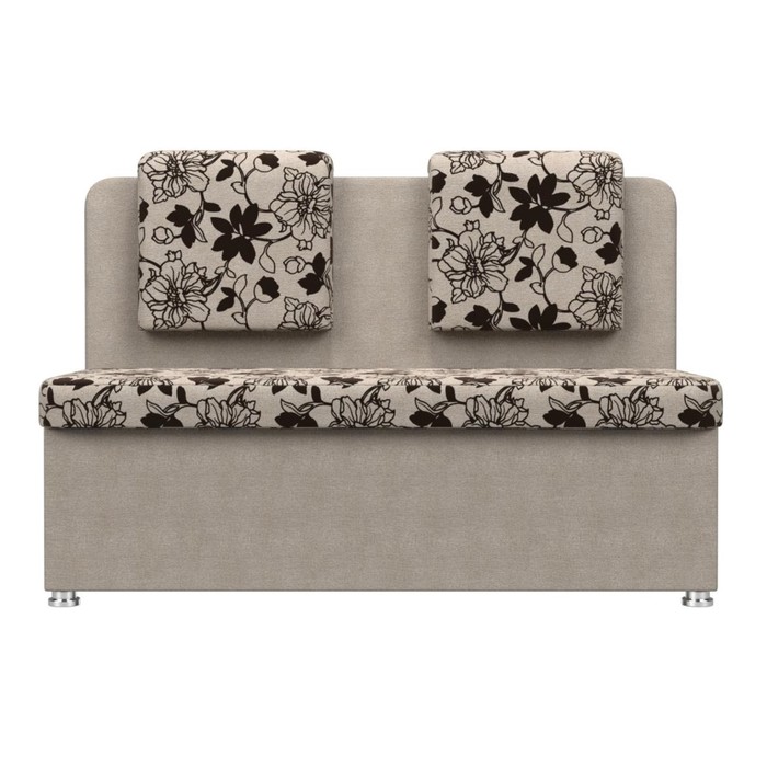 Кухонный диван «Маккон», 2-х местный, рогожка, цвет цветы / бежевый - фото 1907863072