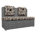 Кухонный диван «Маккон», 2-х местный, рогожка, цвет цветы / серый - фото 298455825
