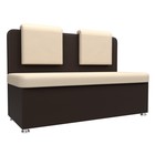 Кухонный диван «Маккон», 2-х местный, экокожа, цвет бежевый / коричневый - фото 298455836