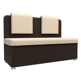Кухонный диван «Маккон», 2-х местный, экокожа, цвет бежевый / коричневый