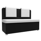 Кухонный диван «Маккон», 2-х местный, экокожа, цвет белый / чёрный - фото 298455845