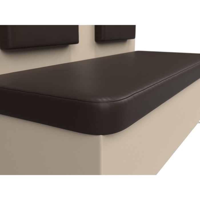 Кухонный диван «Маккон», 2-х местный, экокожа, цвет коричневый / бежевый - фото 1907863123
