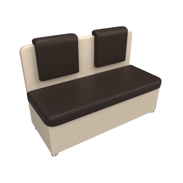 Кухонный диван «Маккон», 2-х местный, экокожа, цвет коричневый / бежевый - фото 1907863125