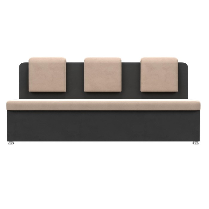Кухонный диван «Маккон», 3-х местный, велюр, цвет бежевый / серый - фото 1907863130